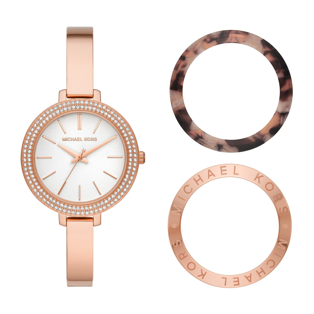 Michael Kors Jayrn Quartz Crystal Mother Of Pearl Dial Women&