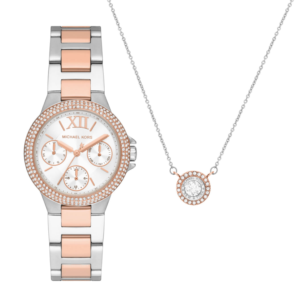 Michael Kors Mini Camille Multifunction Two-Tone Stainless Steel Women&