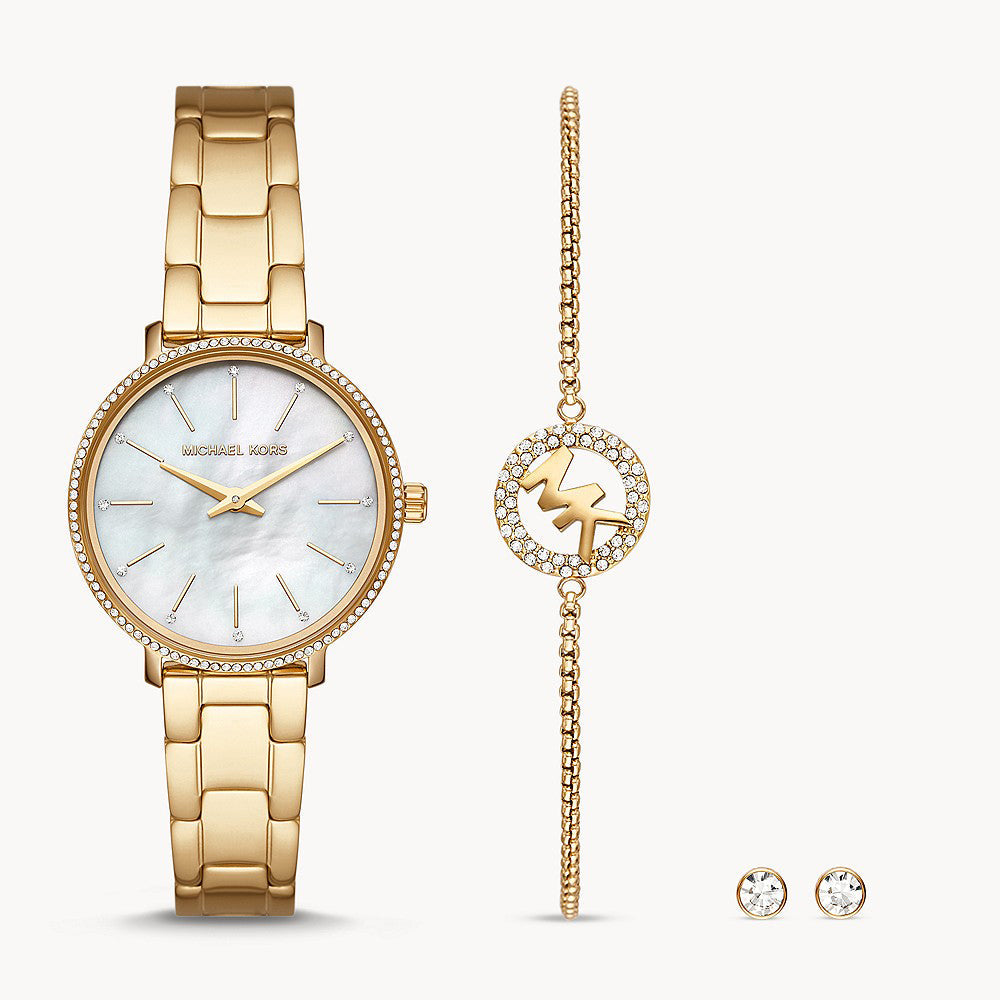 Michael Kors Pyper Two-Hand Gold-Tone Stainless Steel Women&