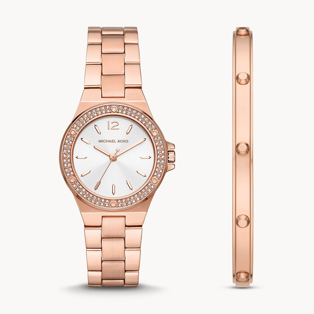 Michael Kors Lennox Rose Gold Stainless Steel Set Women&
