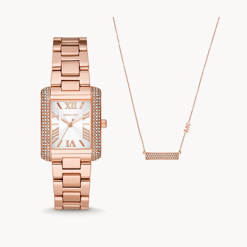 Michael Kors Emery Rose Gold Stainless Steel Women&
