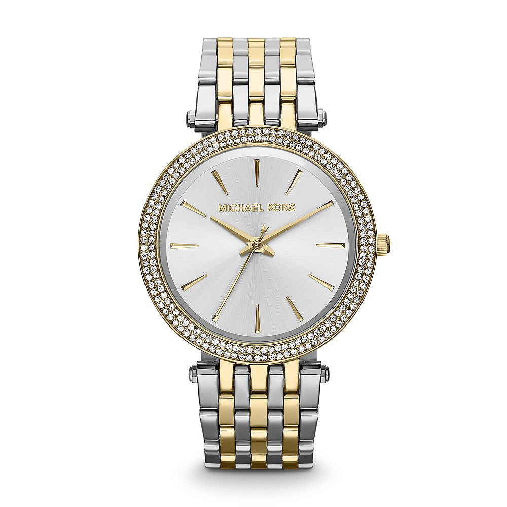 Michael Kors Darci Three-Hand Two-Tone Stainless Steel Women&