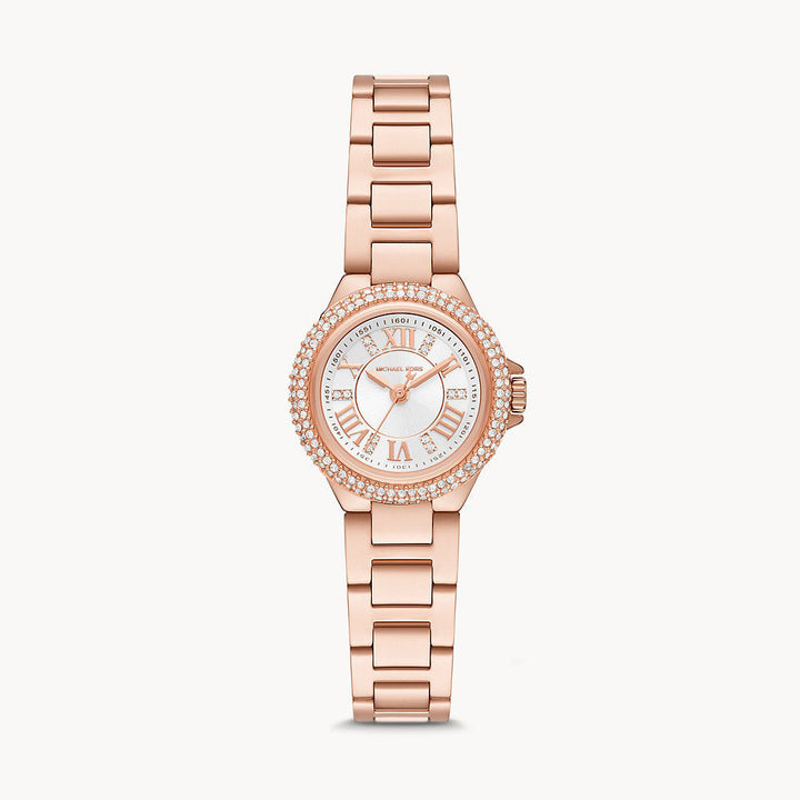 Michael Kors Petite Camille Three-Hand Rose Gold-Tone Stainless Steel Women&