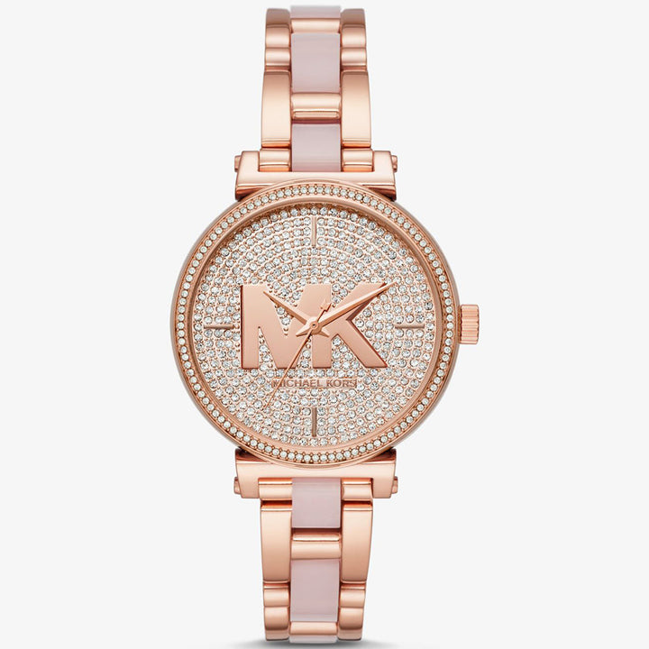 Michael Kors Sofie Three-Hand Rose Gold-Tone Stainless Steel Women&