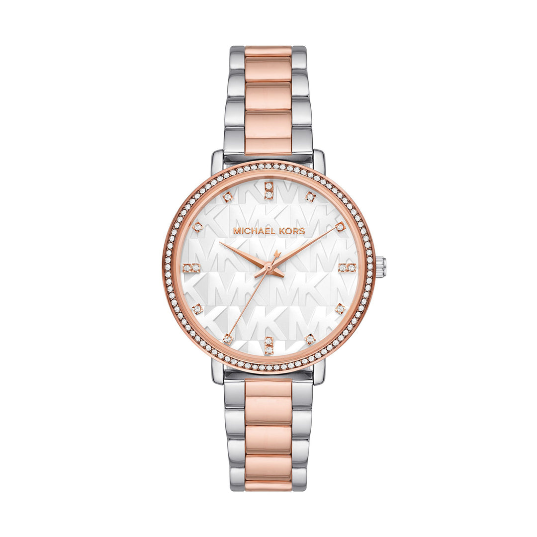 Michael Kors Pyper Three-Hand Two-Tone Alloy Women&