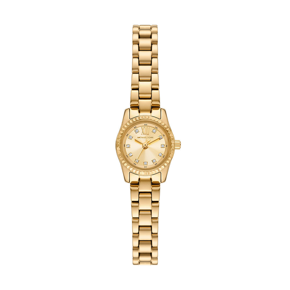 Michael Kors Lexington Three-Hand Gold-Tone Stainless Steel Watch