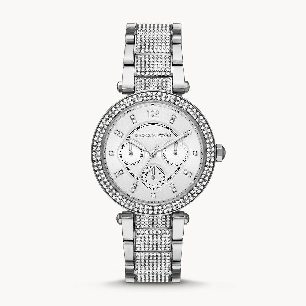 Michael Kors Parker Silver Stainless Steel Women&