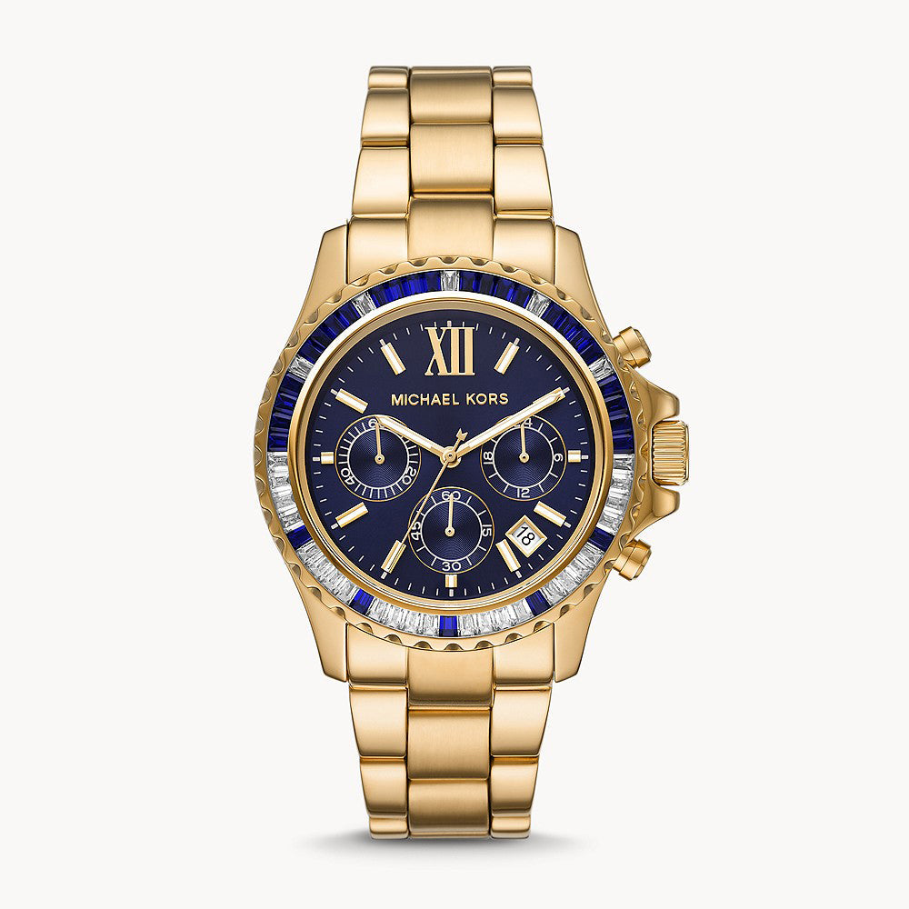Michael Kors Everest Chronograph Gold-Tone Stainless Steel Women&
