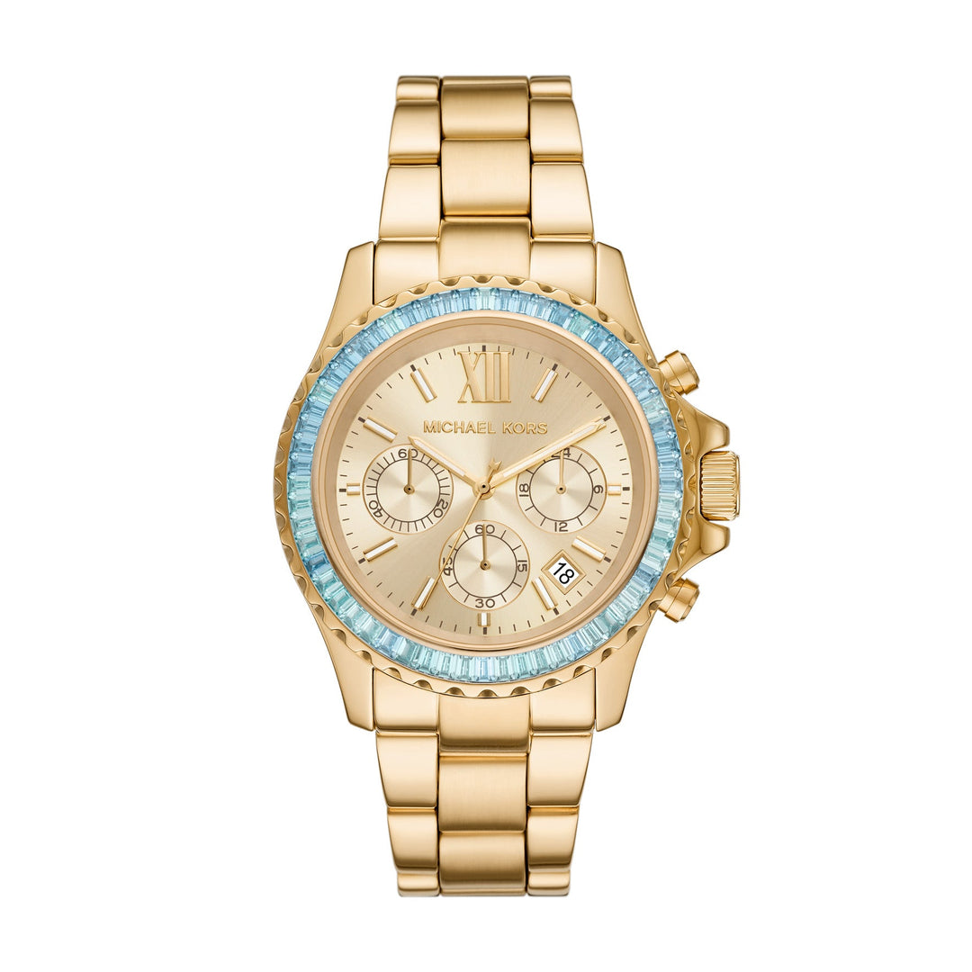 Michael Kors Everest Chronograph Gold-Tone Stainless Steel Women&