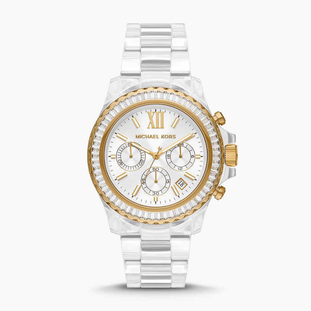 Michael Kors Chronograph Clear Castor Oil Women&
