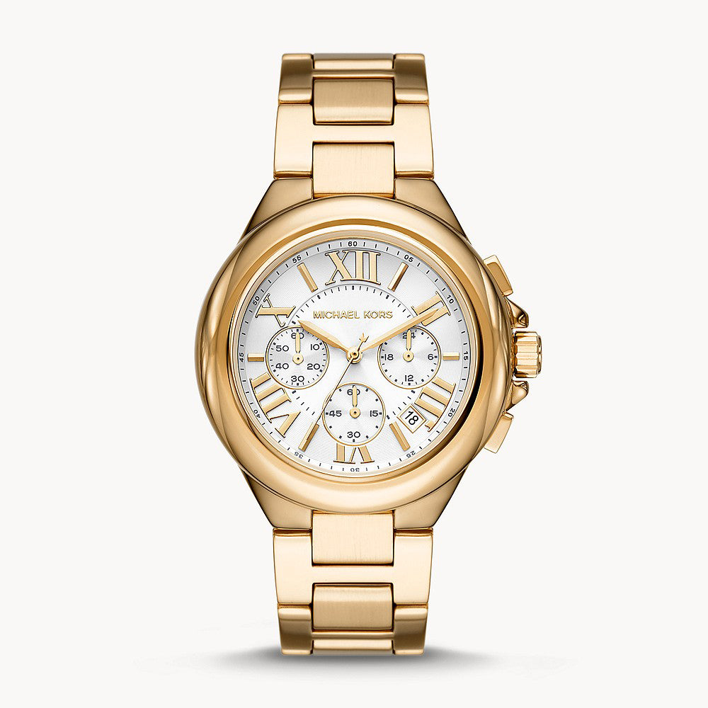 Michael Kors Camille Chronograph Gold-Tone Stainless Steel Women&