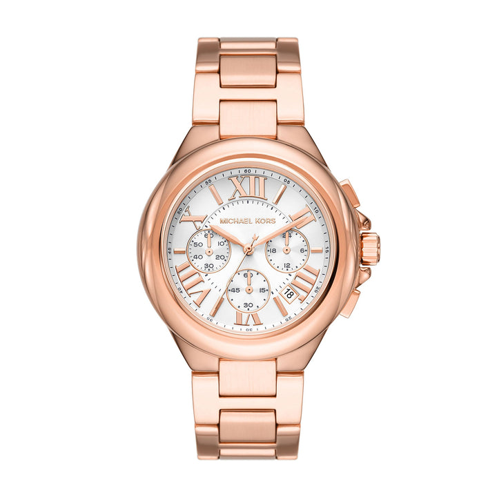 Michael Kors Camille Chronograph Rose Gold-Tone Stainless Steel Women&
