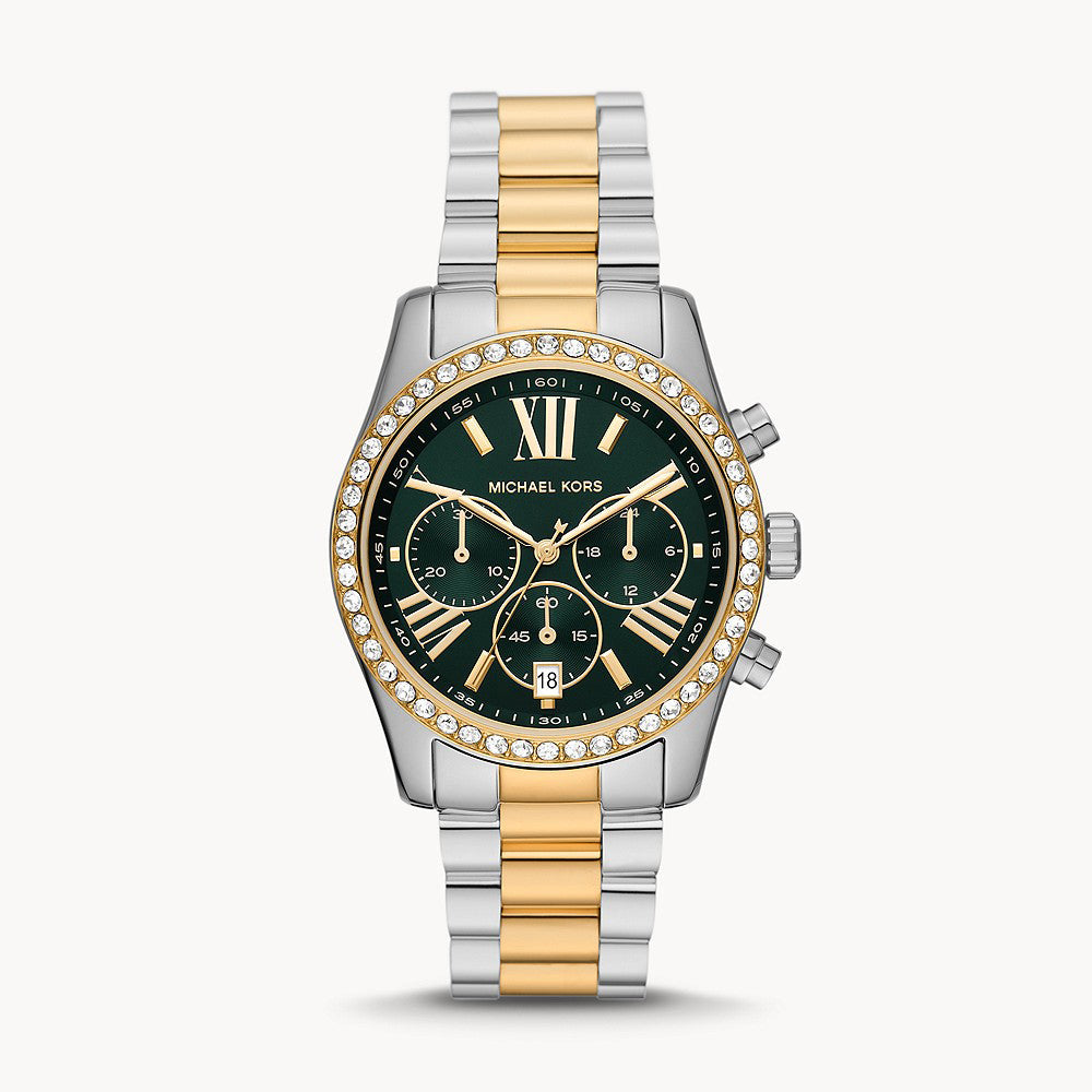 Michael Kors Lexington Chronograph Two-Tone Stainless Steel Women&