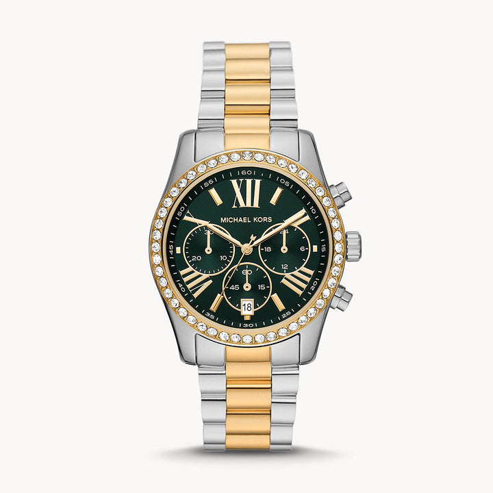 Michael Kors Lexington Chronograph Two-Tone Stainless Steel Women&