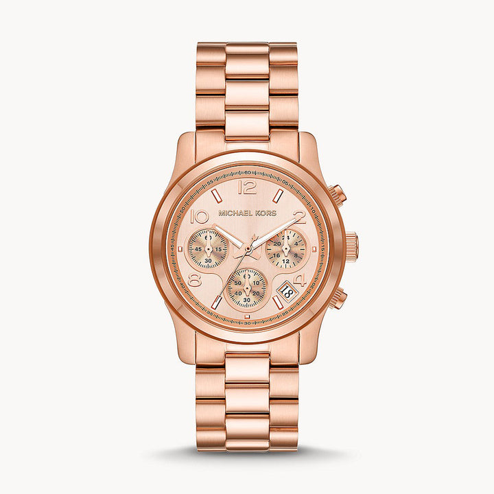 Michael Kors Runway Rose Gold Stainless Steel Women&