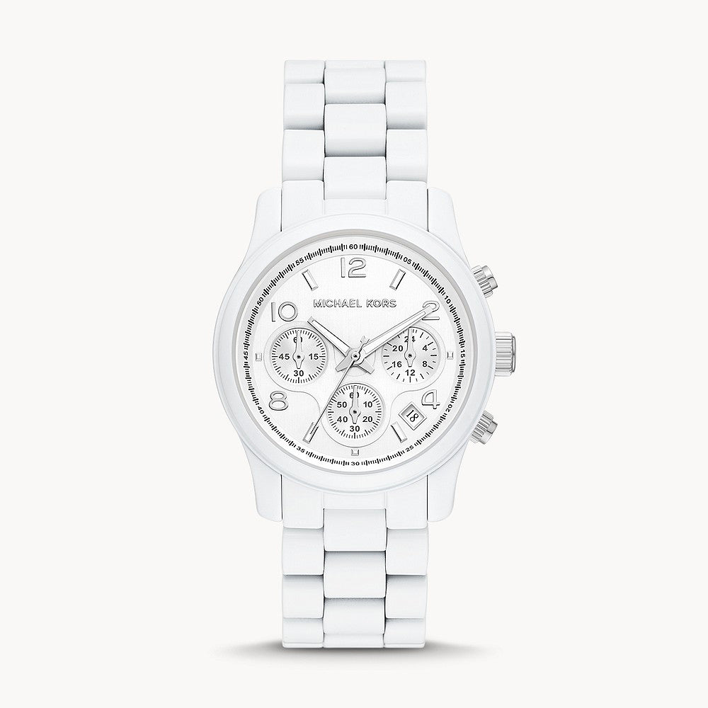 Michael Kors Runway White Stainless Steel Women&