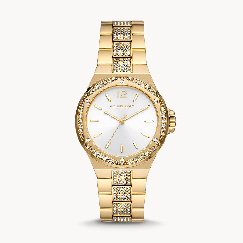 Michael Kors Lennox Three-Hand Gold-Tone Stainless Steel Women&