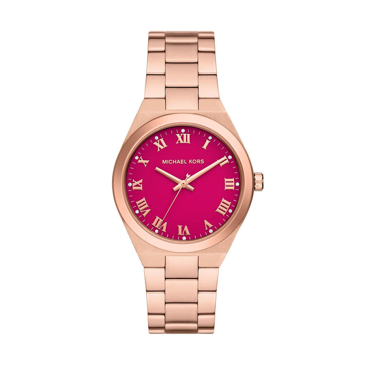 Michael Kors Lennox Rose Gold Stainless Steel Women&