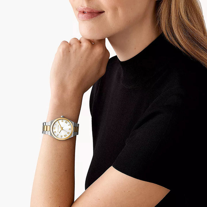 Michael Kors Lennox Silver Stainless Steel Women&