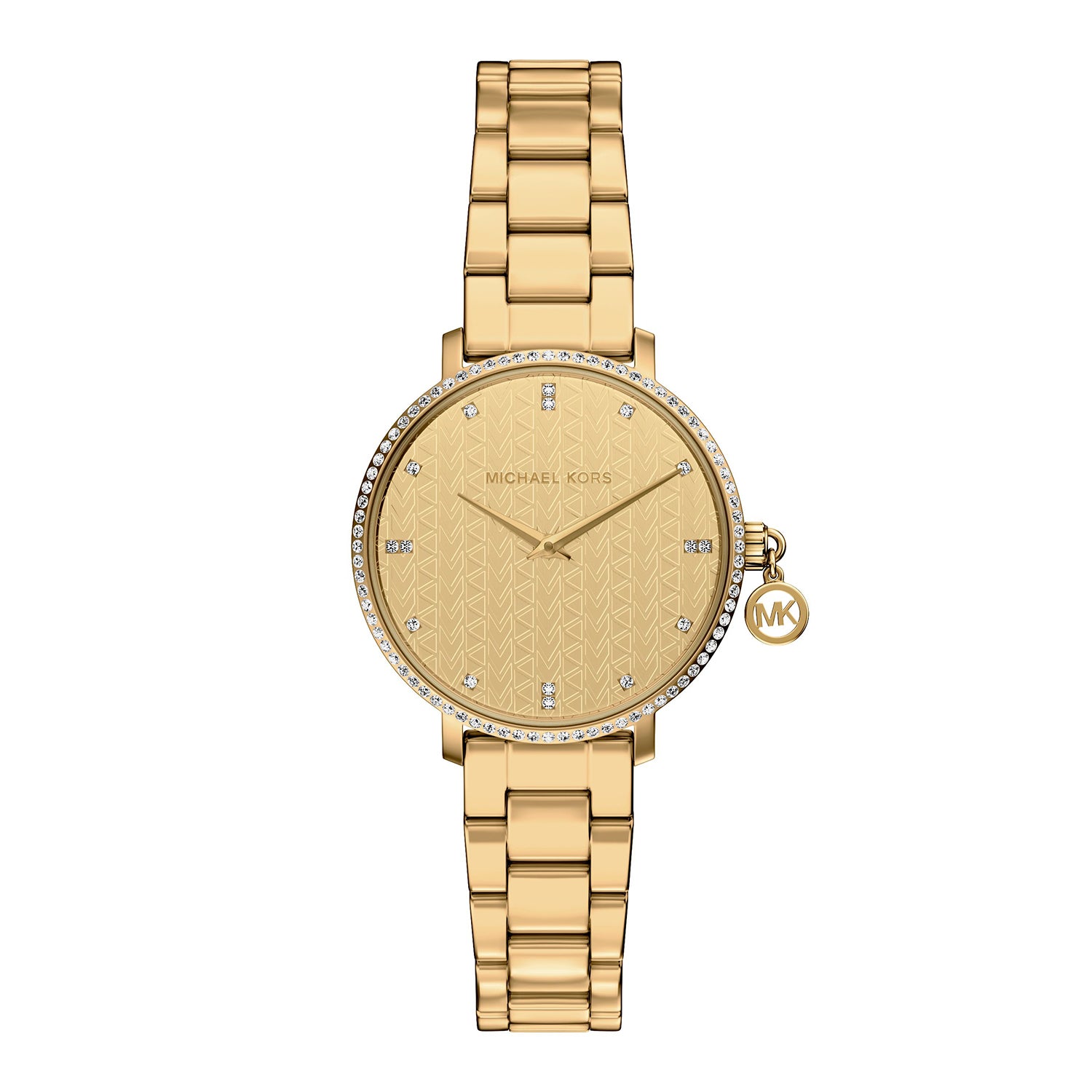 Michael Kors Women's Pyper Two-Hand Gold-Tone Stainless Steel Watch ...