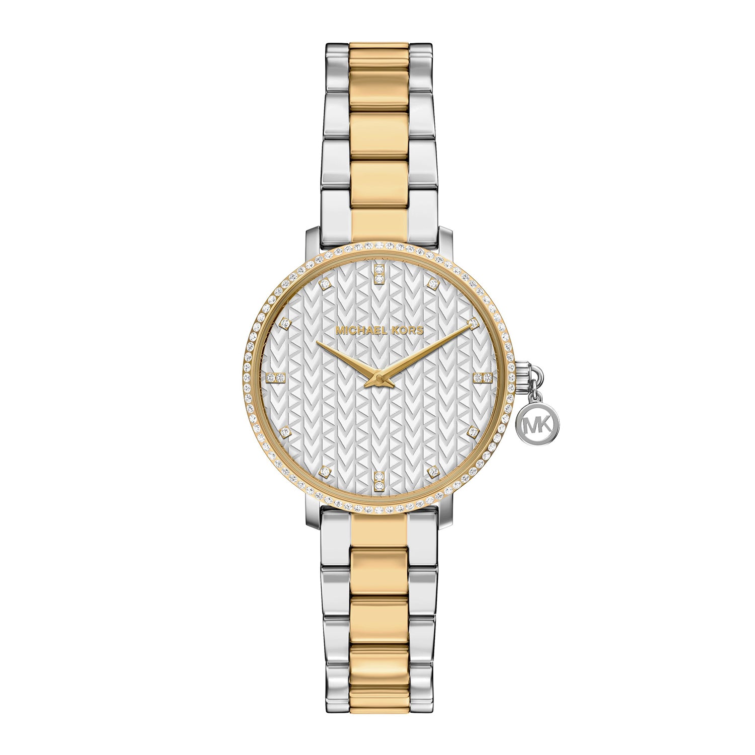 Michael Kors Women's Pyper Two-Hand Two-Tone Stainless Steel Watch ...