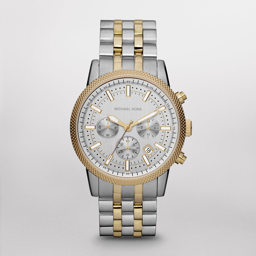 Michael Kors Hutton Chronograph Two-Tone Stainless Steel Men&