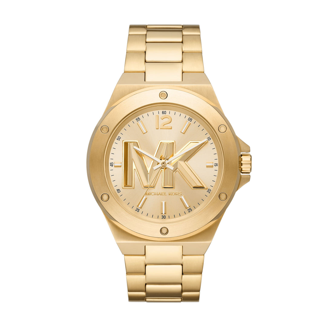 Michael Kors Lennox Three-Hand Gold-Tone Stainless Steel Men&