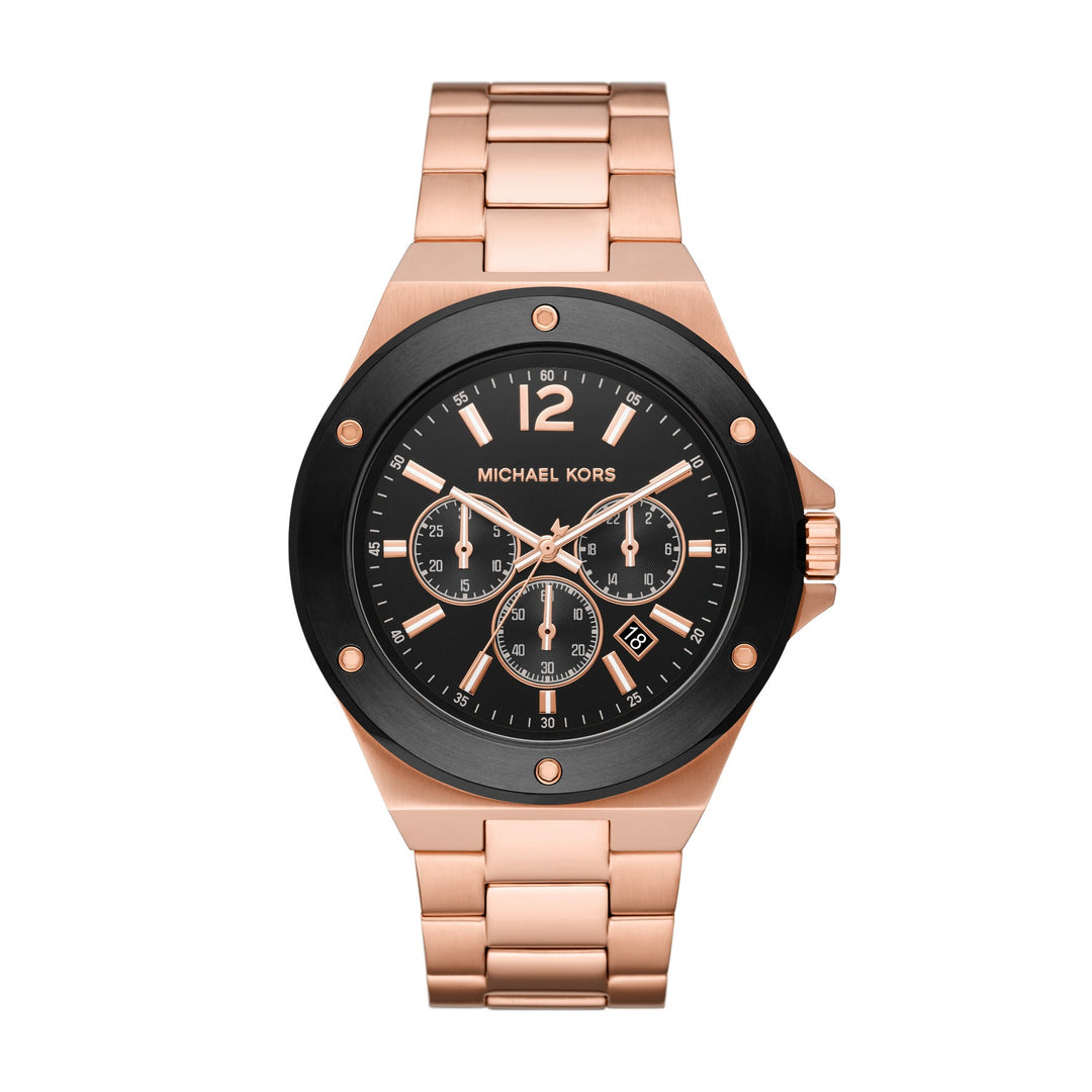 Michael Kors Lennox Chronograph Rose Gold-Tone Stainless Steel Men&