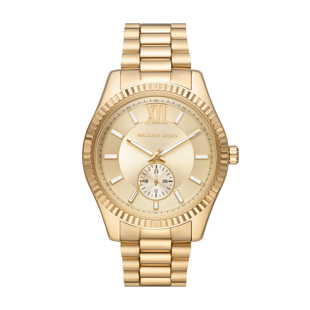 Michael Kors Lexington Multifunction Gold-Tone Stainless Steel Men&