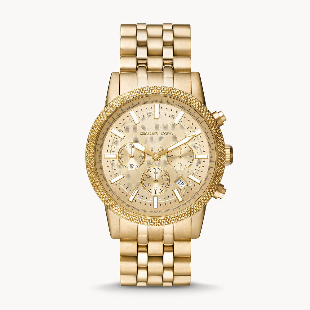 Michael Kors Hutton Chronograph Gold-Tone Stainless Steel Men&