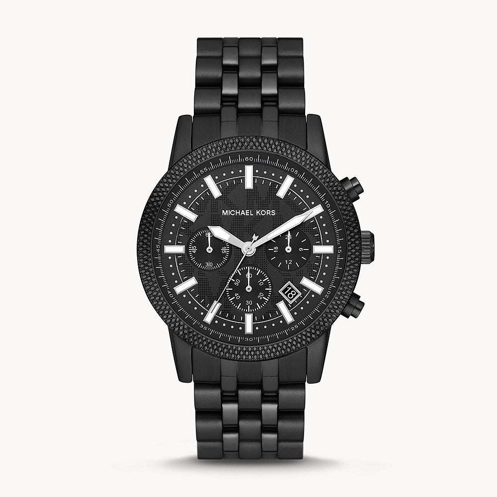 Michael Kors Hutton Black Stainless Steel Men&
