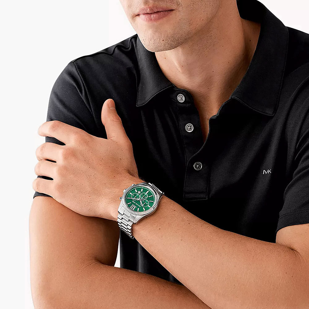 Michael Kors Lexington Silver Stainless Steel Men&