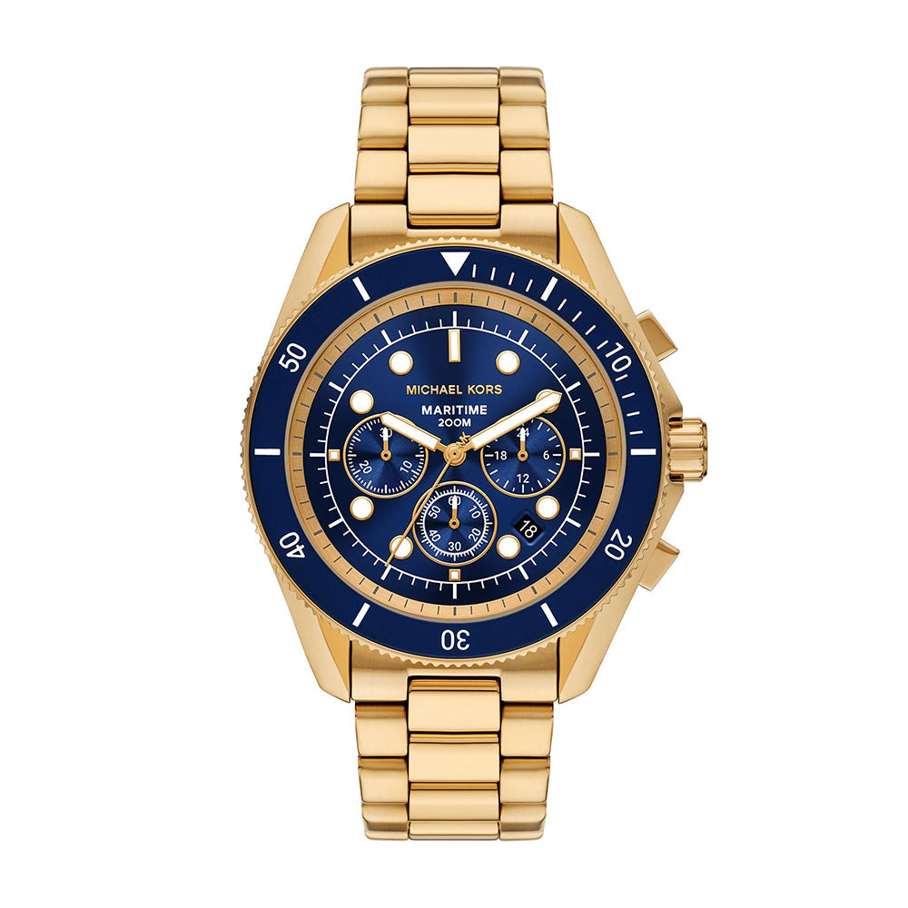 Michael Kors Maritime Chronograph Gold-Tone Stainless Steel Watch