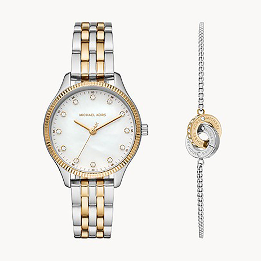 Michael Kors Mother of Pearl Lexington Two-Tone Men&