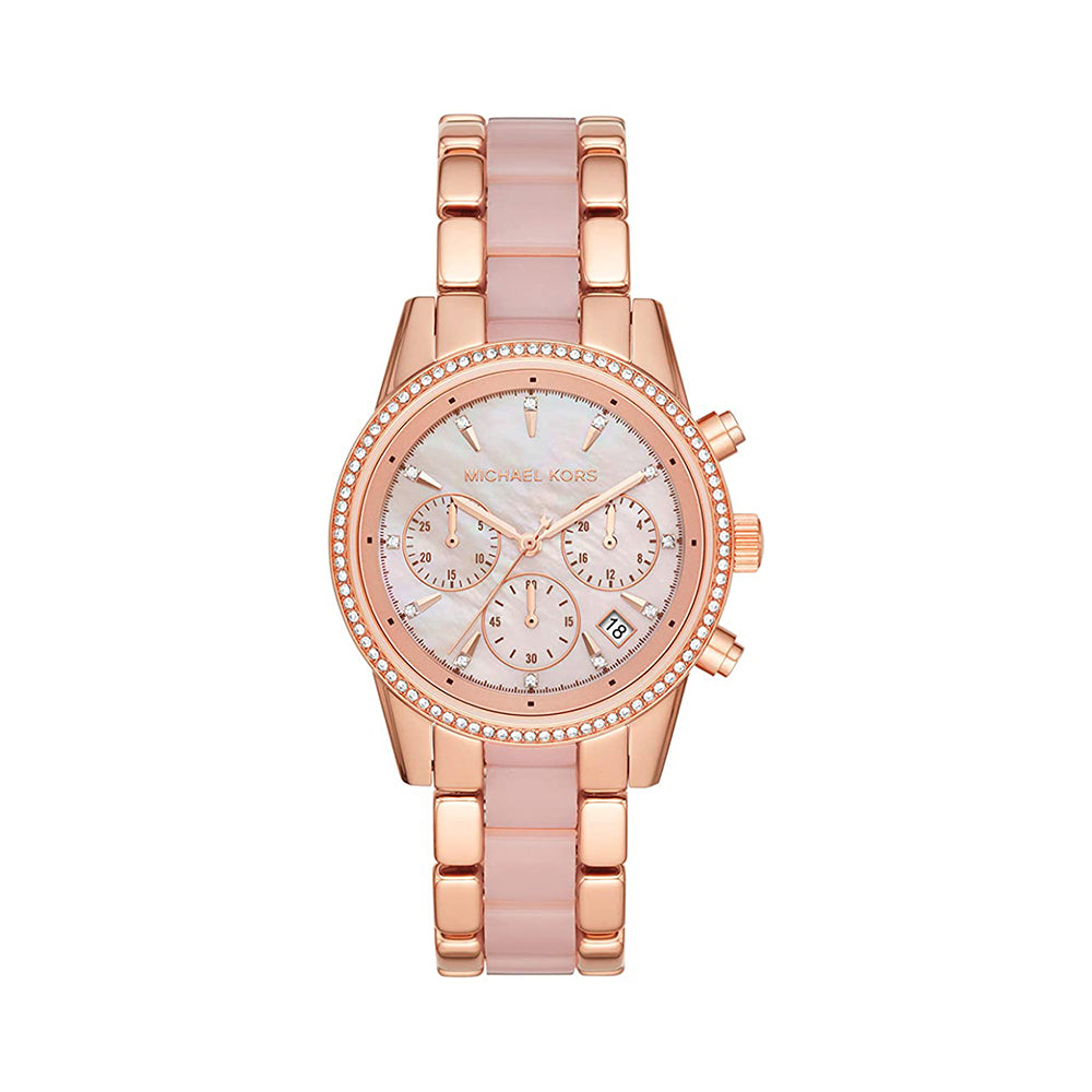 Michael Kors Mother of Pearl Analog Women&