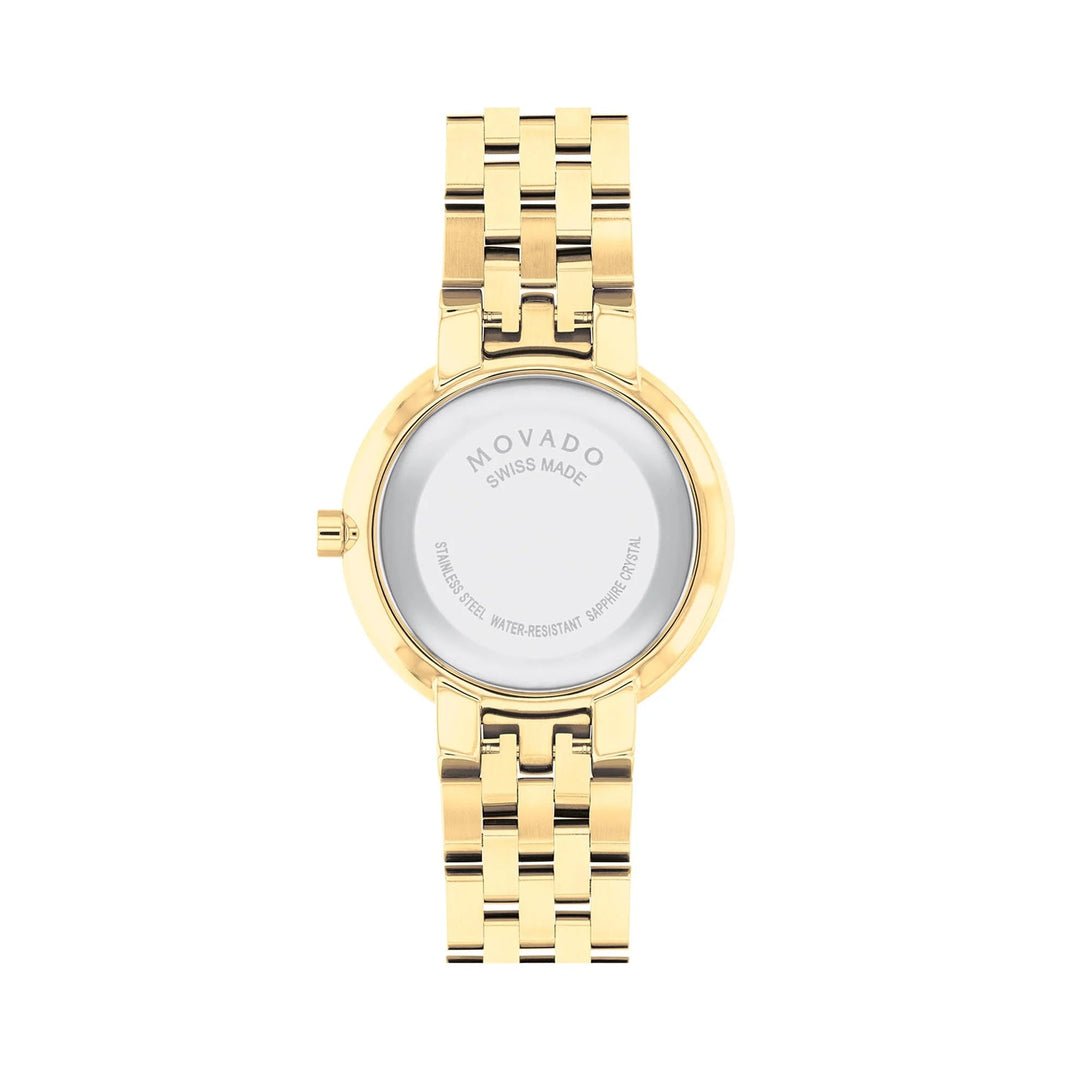 Movado Ladies Watch Gold Tone Case Green Dial Quartz