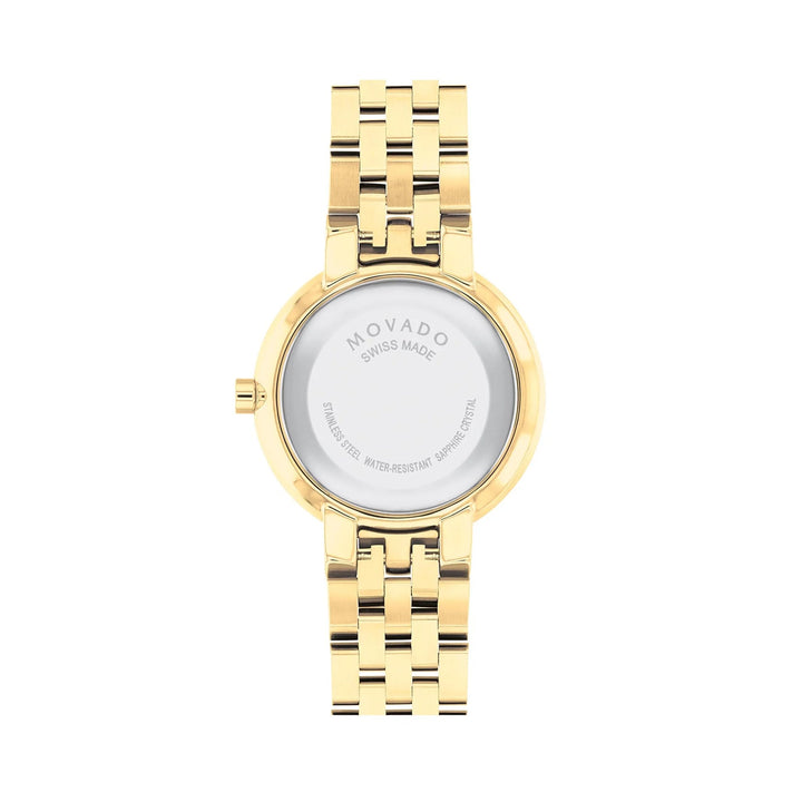 Movado Ladies Watch Gold Tone Case Green Dial Quartz