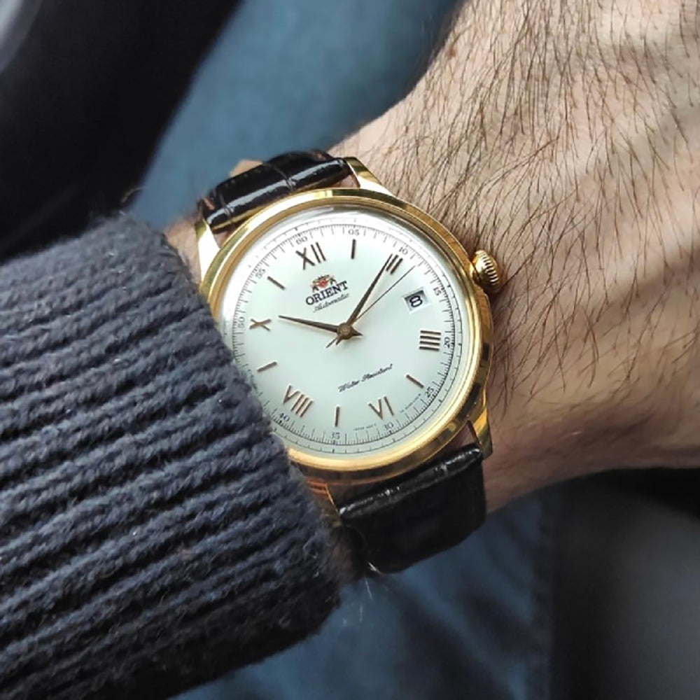 ORIENT CLASSIC BAMBINO GENTS GOLD-PLATED AUTOMATIC WATCH