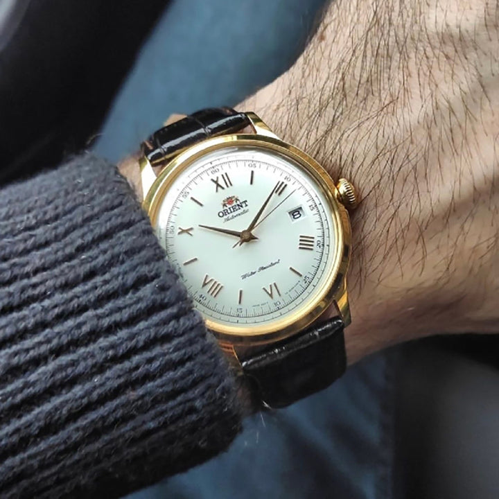 ORIENT CLASSIC BAMBINO GENTS GOLD-PLATED AUTOMATIC WATCH