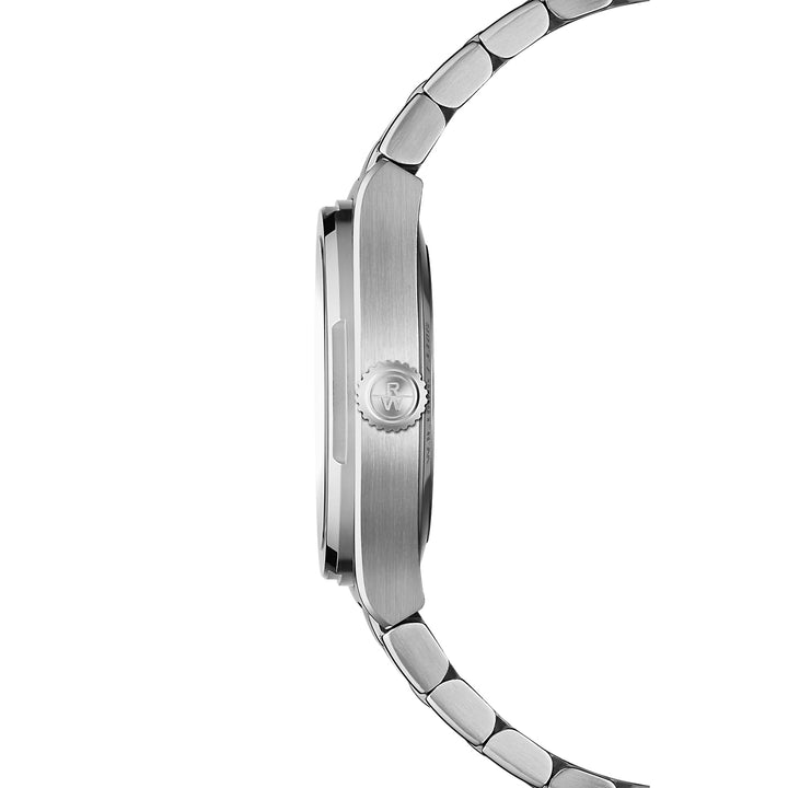 RAYMOND WEIL A.R.T. MOTHER-OF-PEARL DIAL INTEGRATED STAINLESS STEEL BRACELET QUARTZ WATCH 30 MM