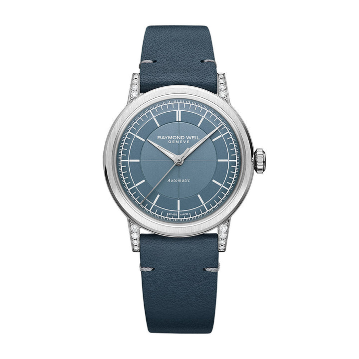 Raymond Weil Millesime Stainless Steel Case Diamond Denim Blue Dial Automatic Watch