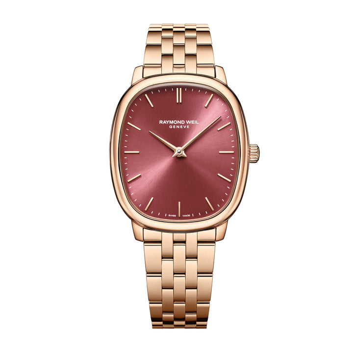 RAYMOND WEIL TOCCATA HERITAGE RED GRAPE DIAL MECHANICAL BRACELET WATCH