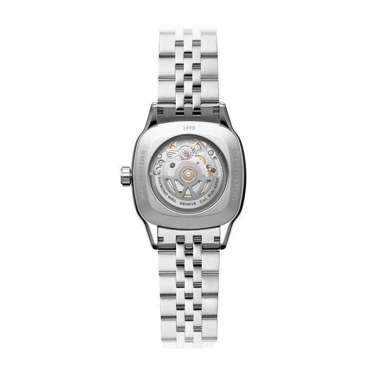 Raymond Weil Freelancer Women's Automatic Blue Dial Bracelet Diamond Watch 34.5mm