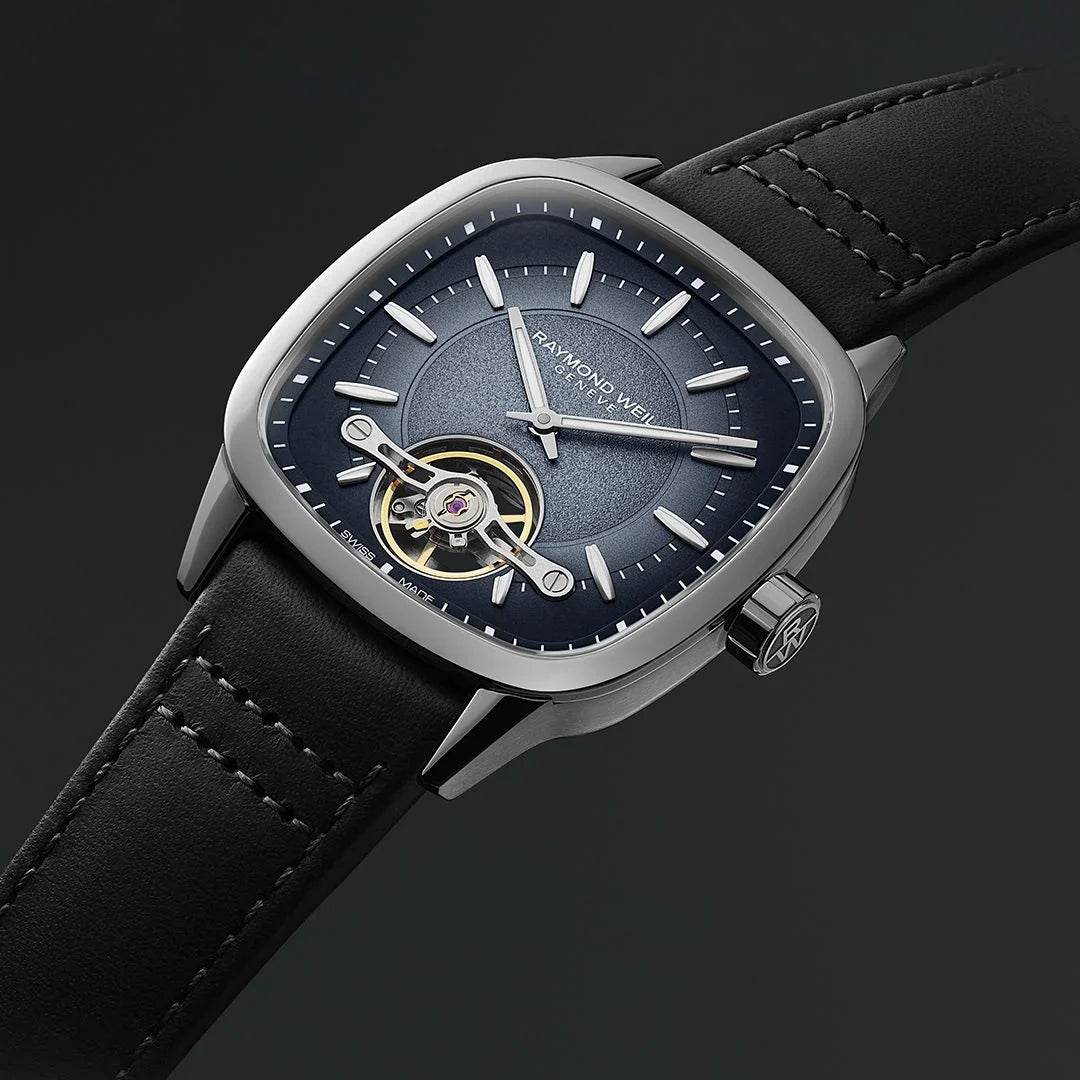 Raymond Weil Freelancer Calibre RW1212 Men’s Automatic Black Leather Strap Watch  40 X 40mm