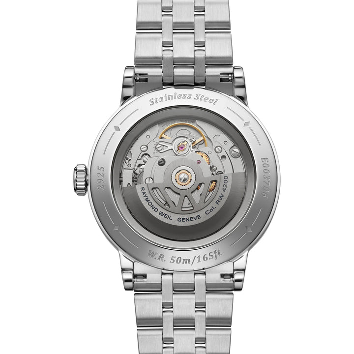 RAYMOND WEIL MILLESIME AUTOMATIC CENTRAL SECONDS ANTHRACITE SECTOR DIAL WATCH