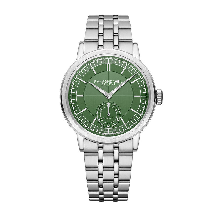 Raymond Weil Millesime Stainless Steel Case Green Sector Dial Automatic Watch