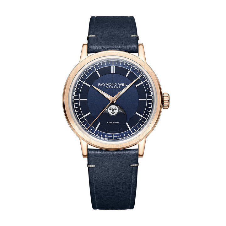 Raymond Weil Millesime Stainless Steel Case Midnight Blue Sector Dial Automatic Watch