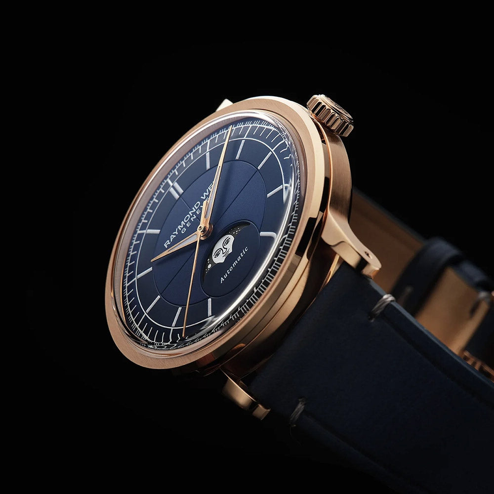 Raymond Weil Millesime Stainless Steel Case Midnight Blue Sector Dial Automatic Watch
