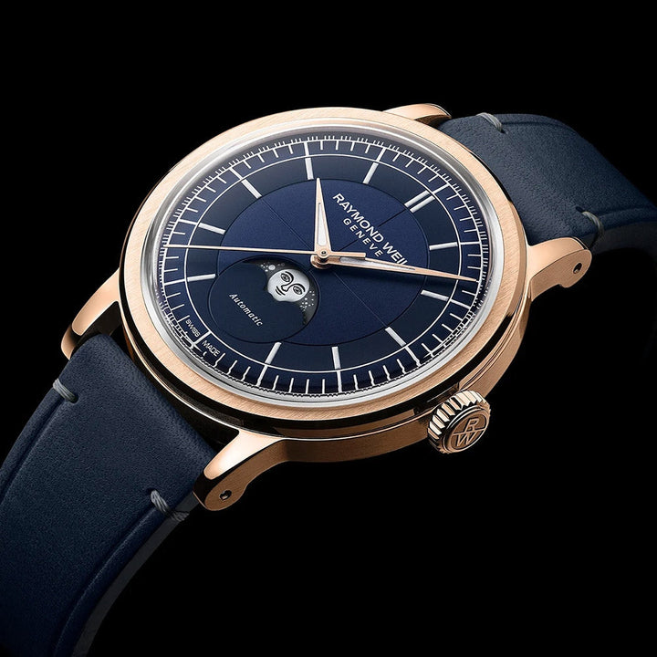 Raymond Weil Millesime Stainless Steel Case Midnight Blue Sector Dial Automatic Watch