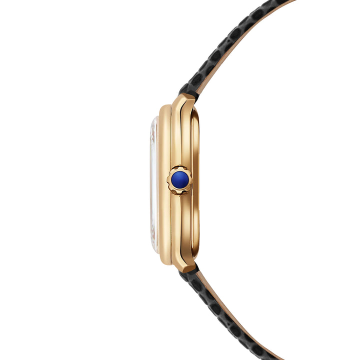 RAYMOND WEIL TOCCATA LADIES HERITAGE YELLOW GOLD PLATED LEATHER STRAP QUARTZ WATCH 28 MM